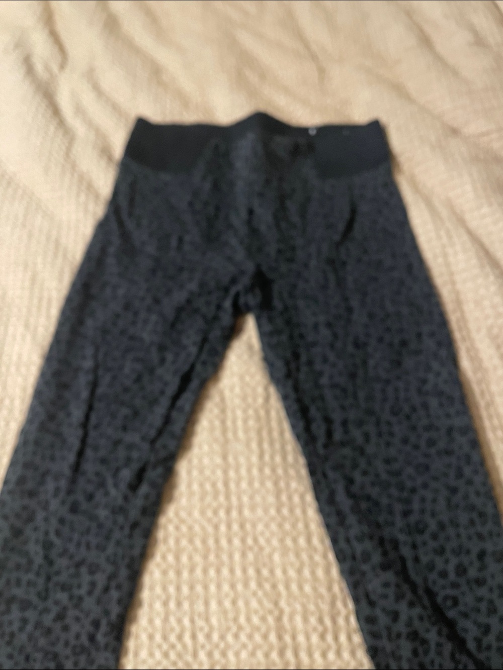 LOFT Black Leopard Print Leggings